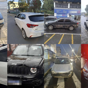 Chuva, saídas de estacionamento e conversões marcam acidentes de trânsito em Mafra