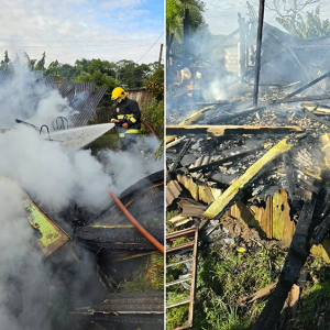 Casa é destruída por incêndio em Itaiópolis