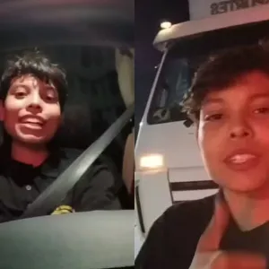 “Caminhão conduzido por criança” chama atenção e leva polícia a abordar motorista de 20 anos