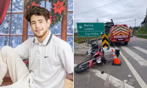 Jovem 21 anos morre após bater em canteiro e placas de trânsito