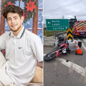 Jovem 21 anos morre após bater em canteiro e placas de trânsito