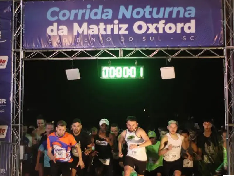 2ª Corrida da Matriz Oxford: veja como participar da prova noturna em São Bento do Sul