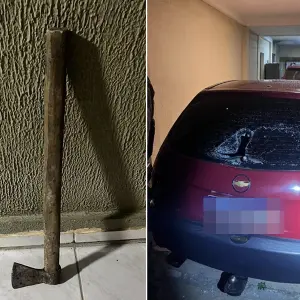 Jovem com machado fere avó e morde pai e irmão em Mafra