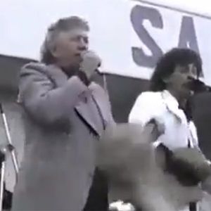 Tonico e Tinoco na inauguração do hospital de Itaiópolis, em 1992