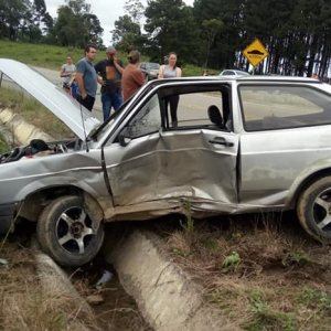 Motorista fica ferido após colisão na SC 477, em Itaiópolis