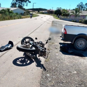 Motociclista morre após colisão com carro na SC 447, em Itaiópolis