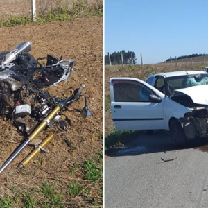 Oficial de justiça morre após grave acidente entre moto e carro na BR-280