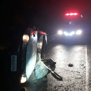 Motorista fica ferido após acidente na BR-280, em Mafra