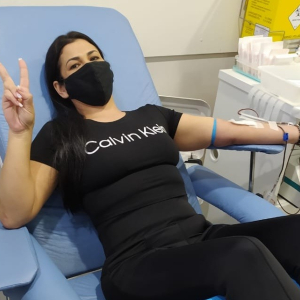 Exemplo. Riomafrenses se unem em grupo para doar sangue em Curitiba 