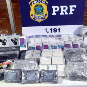 PRF apreende contrabando de eletrônicos em Mafra e Canoinhas