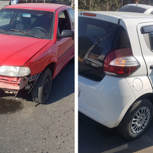 Veículos colidem na avenida Nereu Ramos, em Mafra
