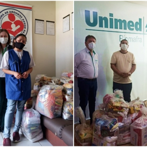 Dia C: Unimed Riomafra arrecada alimentos para entidades beneficentes
