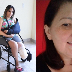 Sem conseguir andar, mulheres buscam ajuda para pagar tratamentos