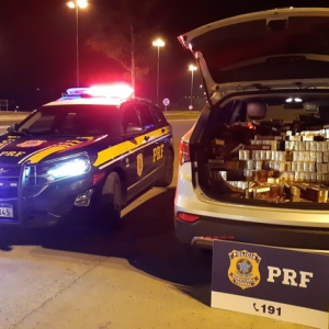 PRF apreende 8 mil maços de cigarros contrabandeados em Rio Negro