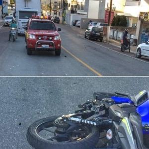 Colisão entre motos deixa dois feridos em Mafra