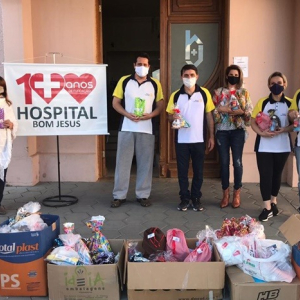 Hospital Bom Jesus recebe doações de álcool gel, máscaras e kits de higiene