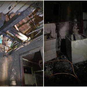 Casa pega fogo e morador apaga incêndio com mangueira em Itaiópolis