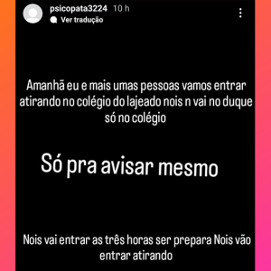 Perfil falso em rede social ameaça atentado em escola do interior; entenda