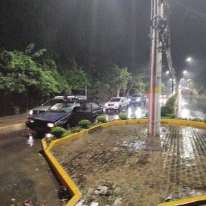 Motorista é preso por embriaguez ao volante após colidir com canteiro