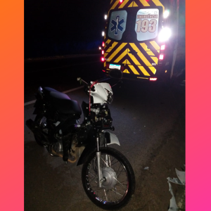 Motociclista fica ferido após colisão com carro na BR-280