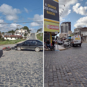 Em três horas, dois acidentes com motociclistas são registrados na mesma rua