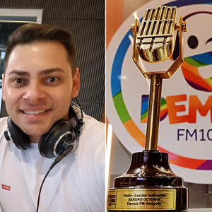 Locutor de Itaiópolis conquista Microfone de Ouro em premiação da Acaert
